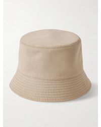 Brunello Cucinelli - Reversible Embellished Checked Cotton And Linen-Blend Twill Buckle Hat - Lyst