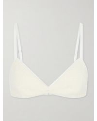 KHAITE - Talita Cotton-Blend Poplin Bralette - Lyst