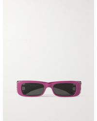 Balenciaga - Dynasty Bb Square-Frame Acetate And-Tone Sunglasses - Lyst