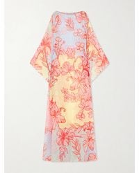 Mary Katrantzou - Printed Fil Coupé Organza Kaftan - Lyst