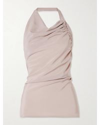 Victoria Beckham - Draped Silk Top - Lyst