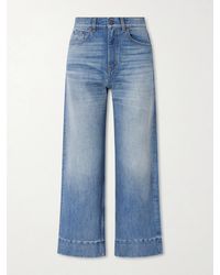 Chloé - Organic Cropped Straight-Leg Jeans - Lyst