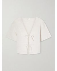 STAUD - Ava Linen Blouse - Lyst