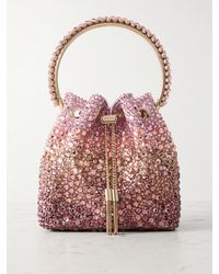 Jimmy Choo - Sac Seau En Satin À Cristaux Bon Bon - Lyst