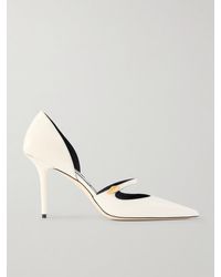 Jimmy Choo - Carolyn 90 Embellished Leather Point-Toe Pumps - Lyst
