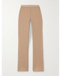 Ludovic de Saint Sernin - Mermaid Open-Knit Cotton-Blend Straight-Leg Pants - Lyst