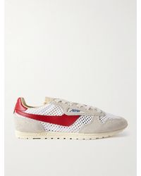 Autry - Windspin Brushed- Suede, Open-Knit And Leather Sneakers - Lyst