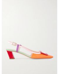 Roger Vivier - Belle Vivier 45 Color-Block Patent-Leather Slingback Pumps - Lyst