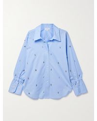 A.L.C. - Monica Hemd Aus Baumwoll-Twill Mit Kristallen - Lyst