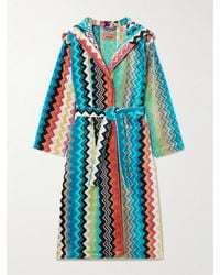 Missoni - Giacomo Hooded Striped Cotton-Terry Robe - Lyst