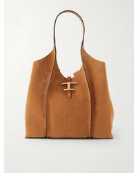 Tod's - T Timeless Medium Suede Shoulder Bag - Lyst