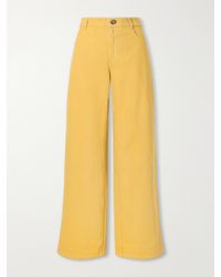 Christopher Esber - Relaxed Denim Quartz Cotton Wide-Leg Pants - Lyst