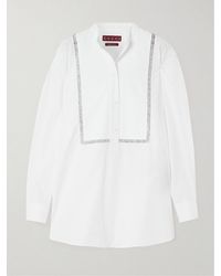 Gucci - Hemd Aus Baumwollpopeline Mit Piqué-Einsätzen - Lyst