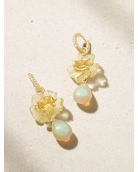 Irene Neuwirth - Tropical Flower 18-Karat Multi-Stone Earrings - Lyst