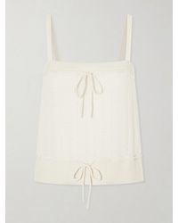 FRAME - Charm Knotted Knit Cashmere Tank - Lyst