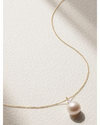 Mateo - 14-Karat, Pearl And Diamond Necklace - Lyst