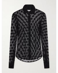 Dries Van Noten - Polka-Dot Cotton-Blend Tulle Shirt - Lyst