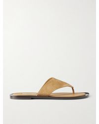TOTEME - Suede Thong Sandals - Lyst