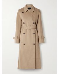 Theory - Double-Breasted Wool And Cashmere-Blend Felt Trench Coat - Lyst