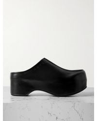 Marni - Sabot Leather Platform Clogs - Lyst