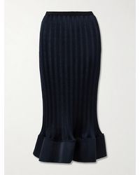 Jonathan Simkhai - Jupe Midi Smockée En Satin Hollis - Lyst