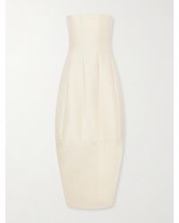 KHAITE - Stela Wool And Silk-Blend Midi Dress - Lyst