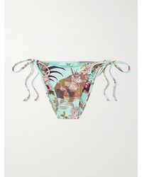Skims - Culotte De Bikini Taille Basse À Liens Signature Swim X Roberto Cavalli, Fagianella - Lyst