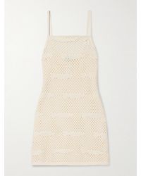 STAUD - Rio Crocheted Cotton Mini Dress - Lyst