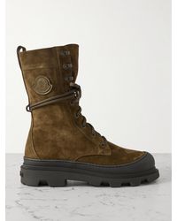 Moncler - Vera Suede Combat Boots - Lyst