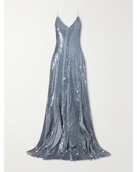 Marmar Halim - Pleated Sequined Chiffon Gown - Lyst