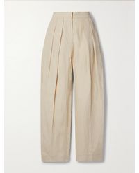 Stella McCartney - Pleated Crepe Straight-Leg Pants - Lyst