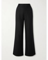 The Elder Statesman - Cashmere And Wool-Blend Twill Wide-Leg Pants - Lyst