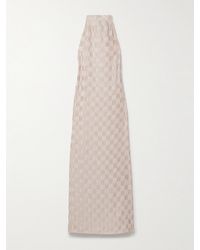 ‎Dima Ayad - Plissé-Satin Maxi Dress - Lyst