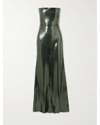 Alex Perry - Strapless Sequined Mesh Gown - Lyst