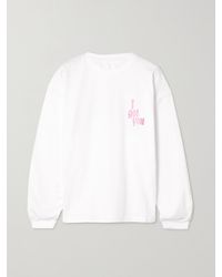 AMINA MUADDI - Printed Cotton-Jersey Top - Lyst