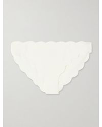 Marysia Swim - Antibes Scalloped Recycled-Seersucker Bikini Briefs - Lyst