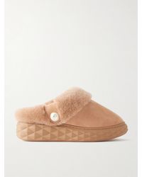 Jimmy Choo - Diamond Slippers Aus Shearling - Lyst