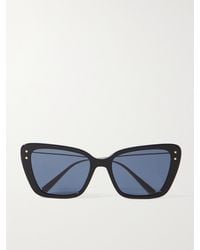 Dior - Missdior B5I Sonnenbrille Mit Cat-Eye-Rahmen Aus Azetat Mit Goldfarbenen Details - Lyst