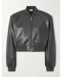 Frankie Shop - Micky Verkürzte Jacke Aus Kunstleder - Lyst