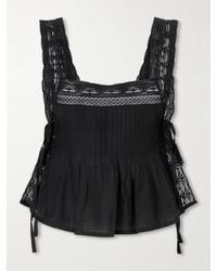 Alix Of Bohemia - Mia Sky Prima Cotton And Silk-Blend Lace-Trimmed Tank Top - Lyst