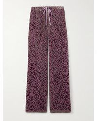 Dries Van Noten - Hose Mit Geradem Bein Aus Devoré-Samt Mit Punkten - Lyst