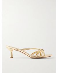 Aeyde - Abby Metallic Leather Mules - Lyst