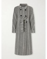Valentino Garavani - Double-Breasted Belted Wool-Blend Jacquard Coat - Lyst