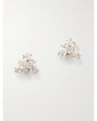 Completedworks - Plated Recycled, Cubic Zirconia And Pearl Earrings - Lyst