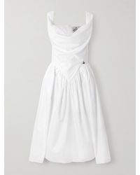 Vivienne Westwood - Sunday Kleid Aus Baumwollpopeline Mit Raffungen - Lyst