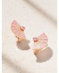 Garrard - Fanfare Symphony 18-Karat Rose Multi-Stone Earrings - Lyst