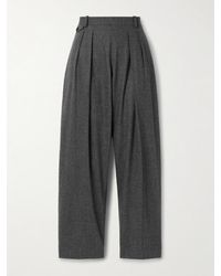 KHAITE - Dugan Hose Aus Wolle Mit Bundfalten - Lyst