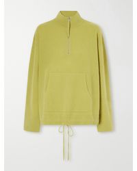 Leset - Jesse Drawstring Wool Half-Zip Sweatshirt - Lyst