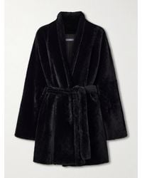 Nour Hammour - Paneled Shearling Coat - Lyst