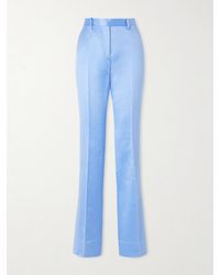 Tom Ford - Cotton And Silk-Blend Duchesse Satin Straight-Leg Pants - Lyst